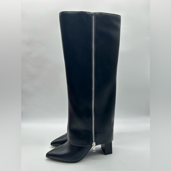 Scoop Black Knee-High Block Heel Boots | Dual Side Zippers | Women’s 7 | NWT - Picture 2 of 10